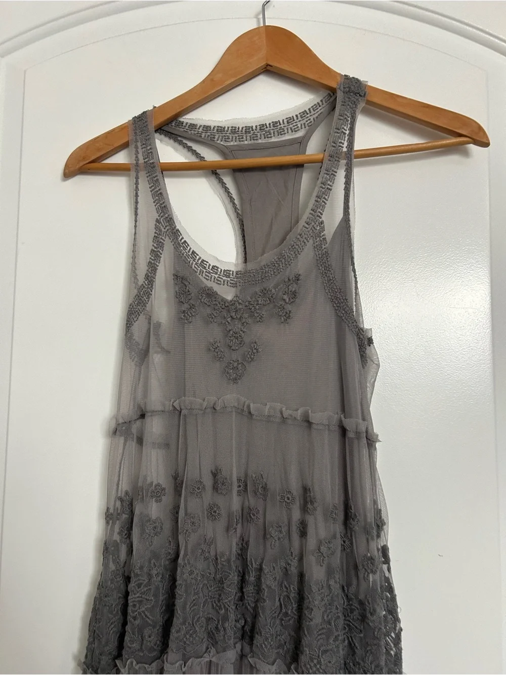 Abercrombie & Fitch Lace Tiered Maxi Dress Size S Boho Shabby Chic 90s Fairy y2k